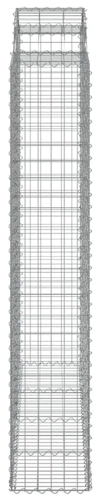 Cestos gabião arqueados 2pcs 200x50x220/240cm ferro galvanizado