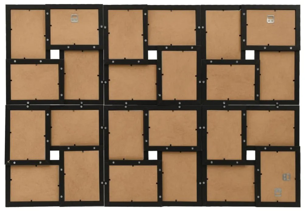 Moldura para 24 (10x15 cm) fotografias MDF preto
