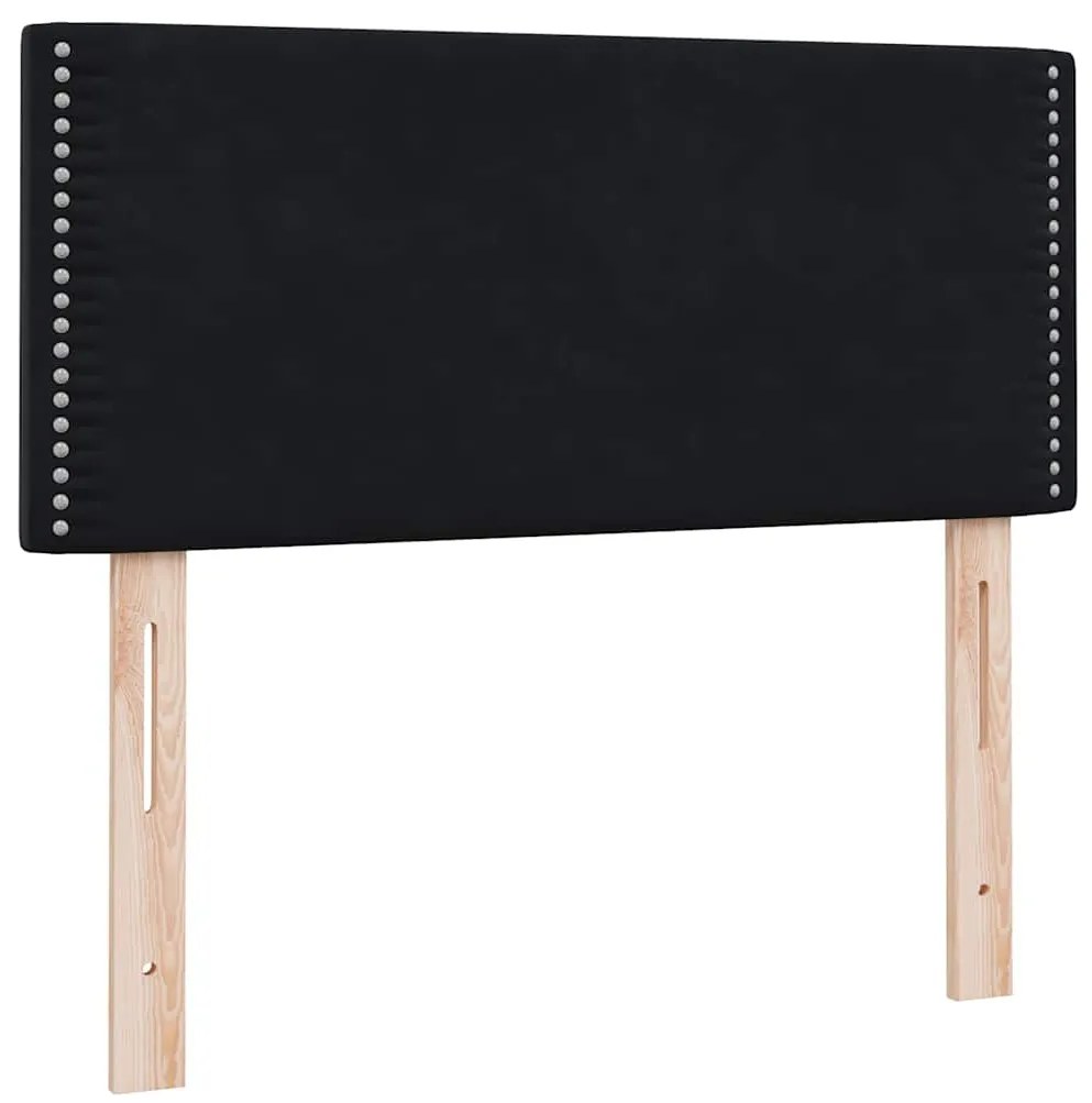 Cama box spring com colchão 90x210 cm veludo preto