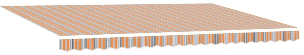 Toldo Retrátil Manual Listrado Multicolorido 500x300 cm