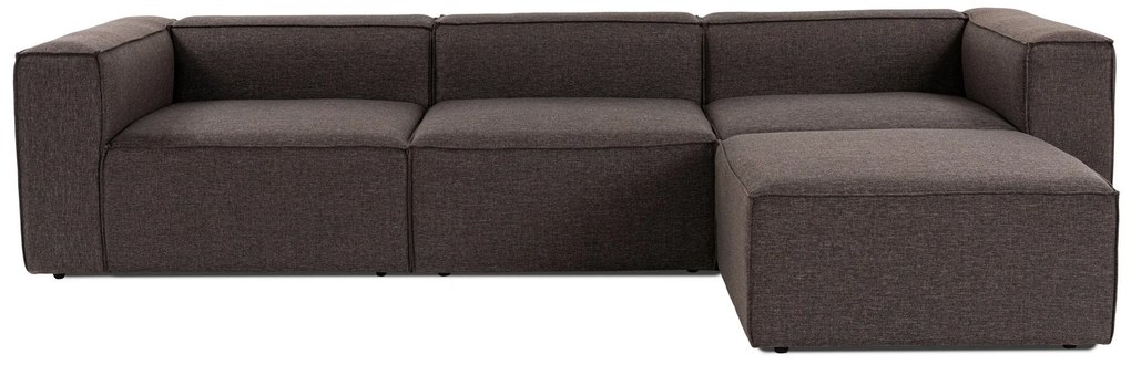 Sofá de Canto Fora – Castanho Escuro – 296 cm x 66 cm x 185 cm