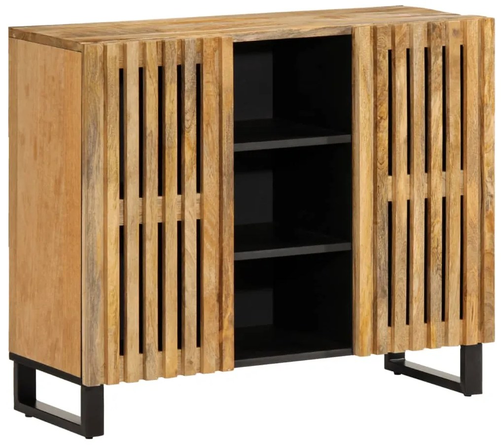 vidaXL Aparador 90x34x75 cm madeira de mangueira áspera maciça