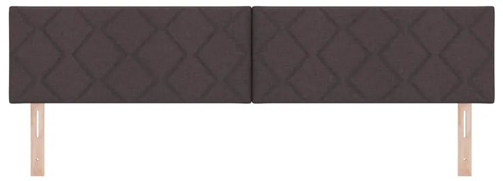 Cabeceira LED vidaXL Design Blocos de Diamante Castanho 200 cm Tecido