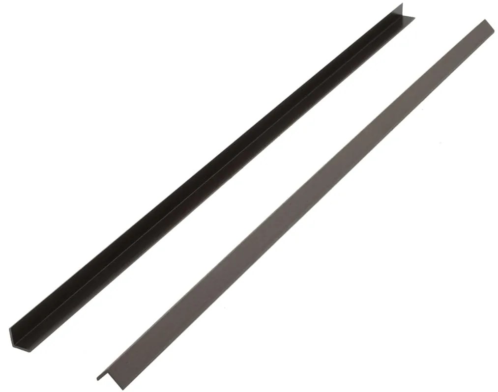 Perfis angulares p/ pavimento em WPC 5pcs 170cm castanho-escuro