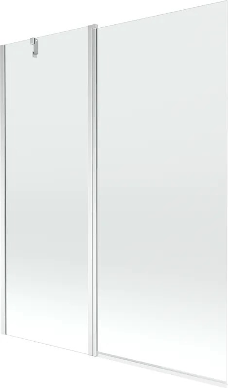 Mexen Flip resguardo de banheira com 2 portas 140 x 150 cm, transparente, cromado - 894-140-101-01-00
