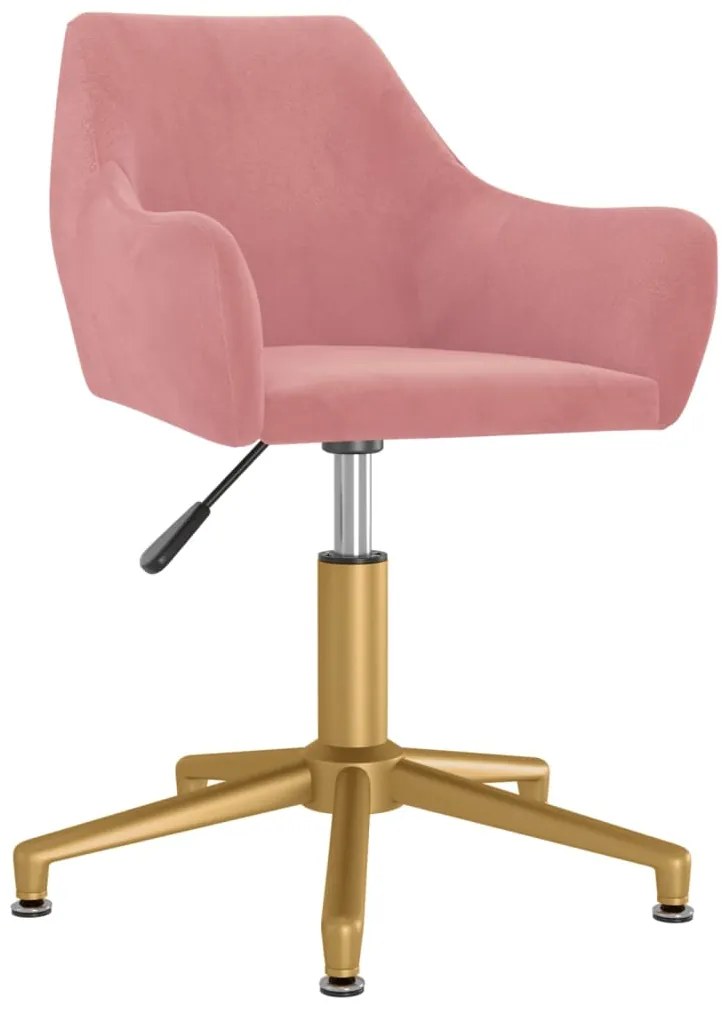 vidaXL Cadeira de escritório giratória veludo rosa