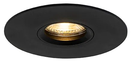 Conjunto de 6 Focos Embutidos Modernos Pretos 12 cm - Buco
