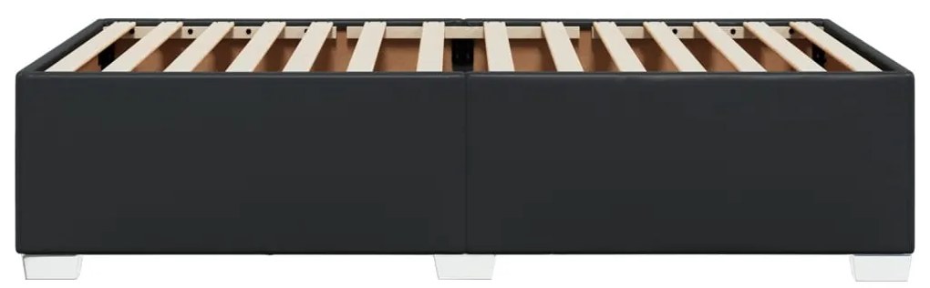 Estrutura de cama 80x200 cm couro artificial preto