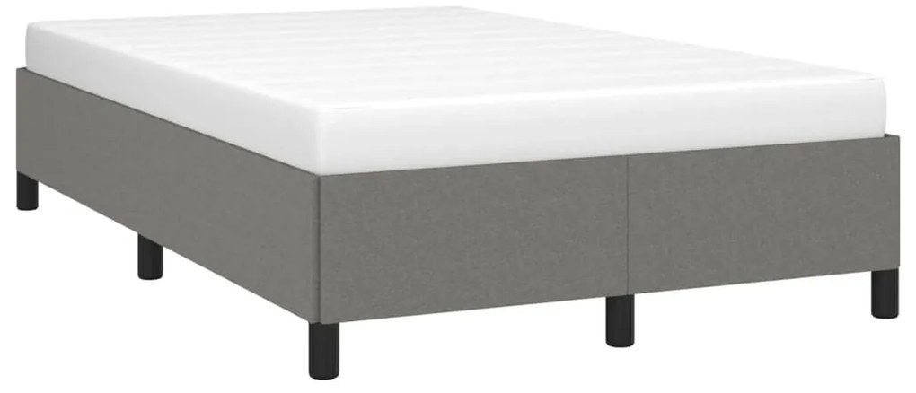 Estrutura de cama sem colchão cinza escuro 120x190 cm tecido