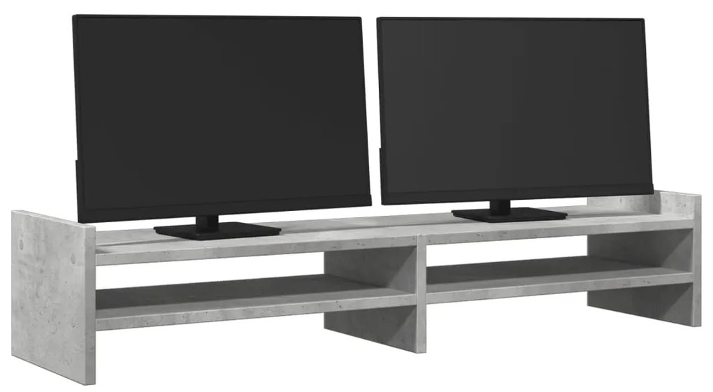 Suporte para monitor derivados de madeira cinzento cimento