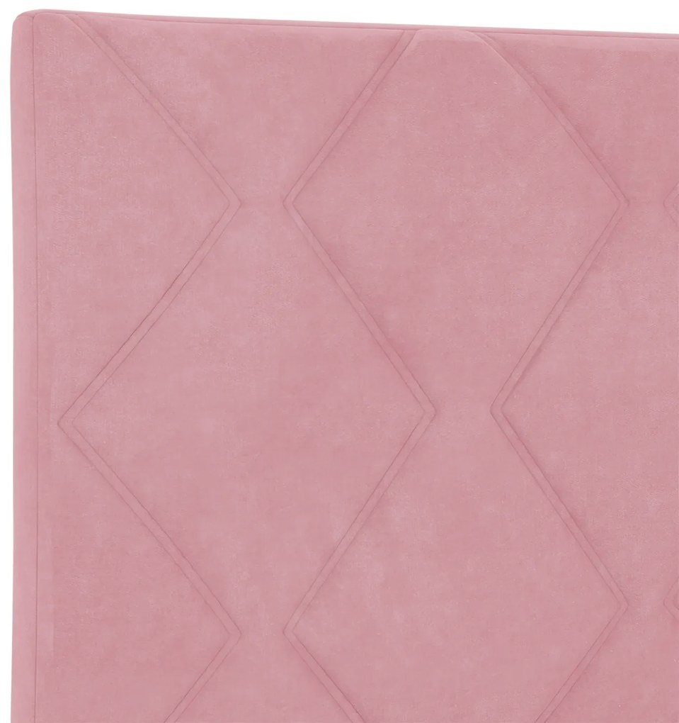 Cama vidaXL Rosa 140x200 cm Veludo