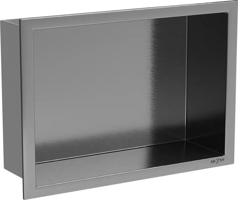 Mexen X-Wall-R prateleira embutida com flange 30 x 20 cm, cinza arma escovado - 19E0302010