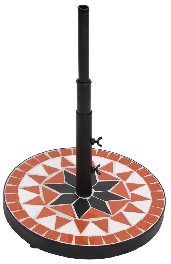 Base p/ guarda-sol redonda 12 kg terracota e branco