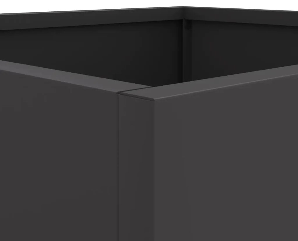 Vaso/floreira 42x40x39 cm aço preto