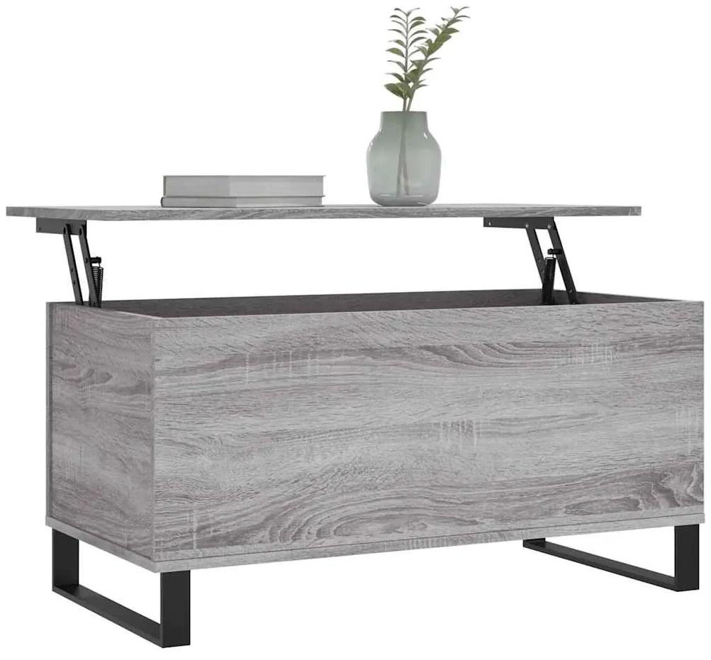 Mesa de centro 90x44,5x45 cm derivados de madeira cinza sonoma