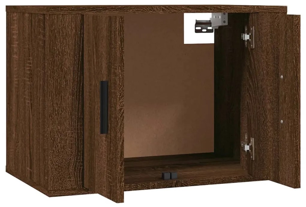Móveis de TV de parede 2 pcs 57x34,5x40 cm carvalho castanho