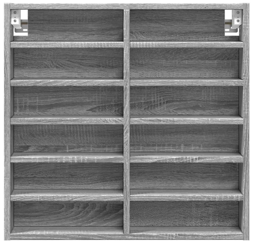 Armário vitrine 60x8,5x58 cm derivados de madeira cinza sonoma