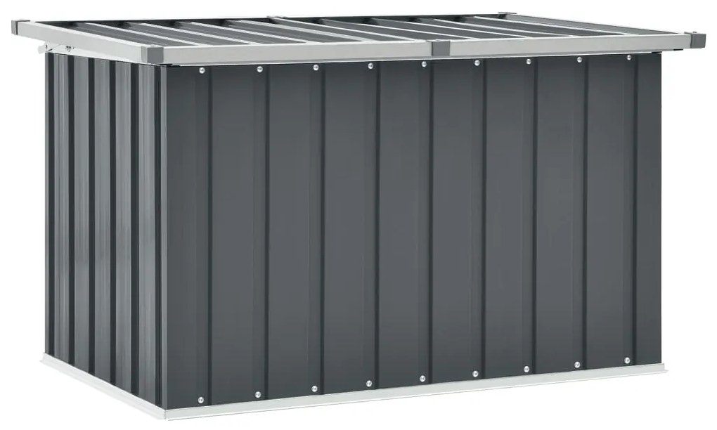vidaXL Caixa de arrumação para jardim 109x67x65 cm cinzento