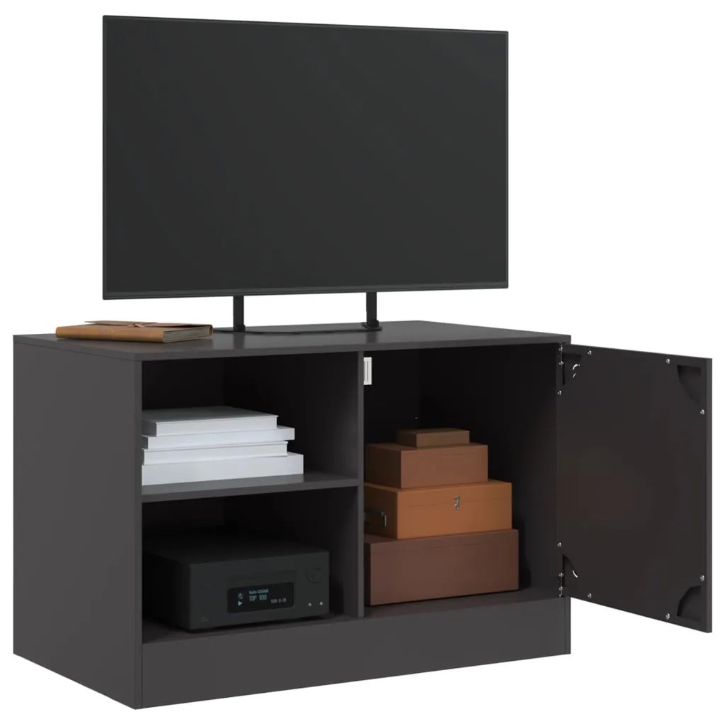 Móveis de TV 2 pcs 67x39x44 cm aço preto