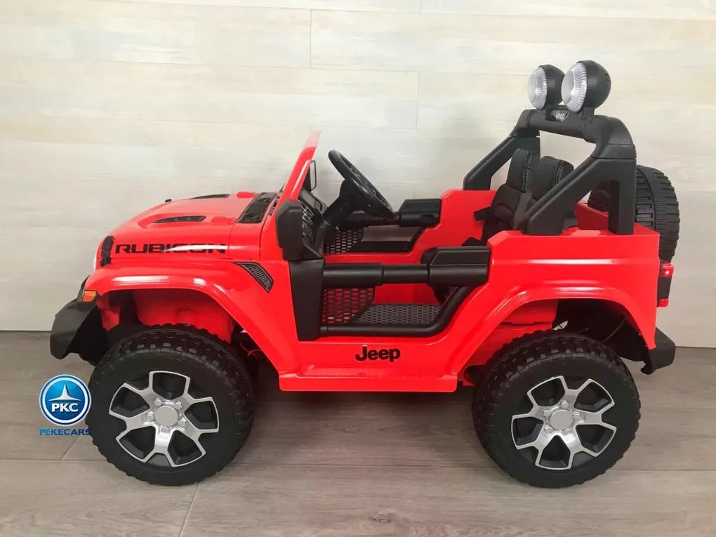 Carro eletrico crianças Jeep Wrangler Rubicon 12V Ecrã MP4 Vermelho