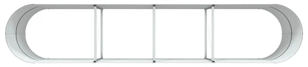 Canteiro Elevado de Jardim Marrom vidaXL 400x80x81 cm em Aço Galvaniza