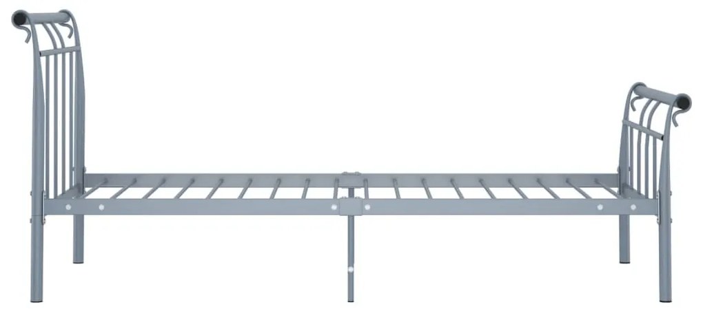 Estrutura de cama 100x200 cm metal cinzento