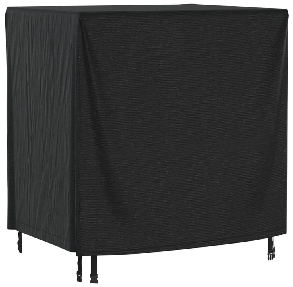 Capas móveis jardim 2pcs 116x100x120cm impermeável 420D preto