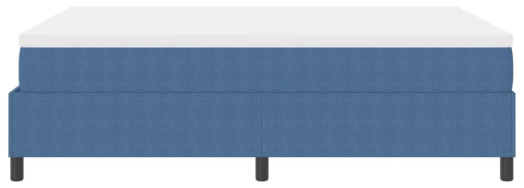 Cama Box com Colchão Azul 140x200 cm Tecido de Veludo