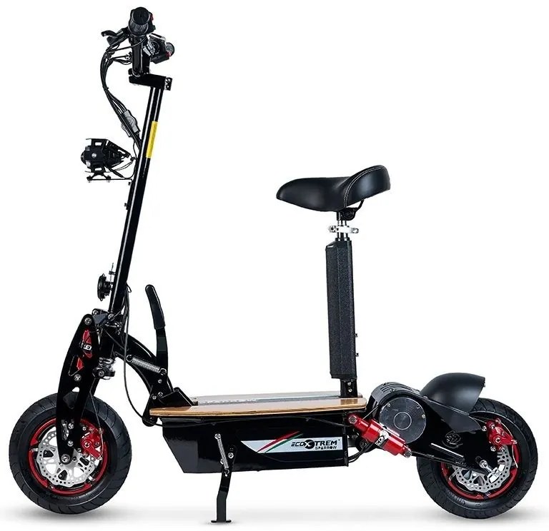 Trotinete Eléctrica 2000W com Assento Sparrow Velocidade até 40km/h, Autonomia até 30-40km Preta