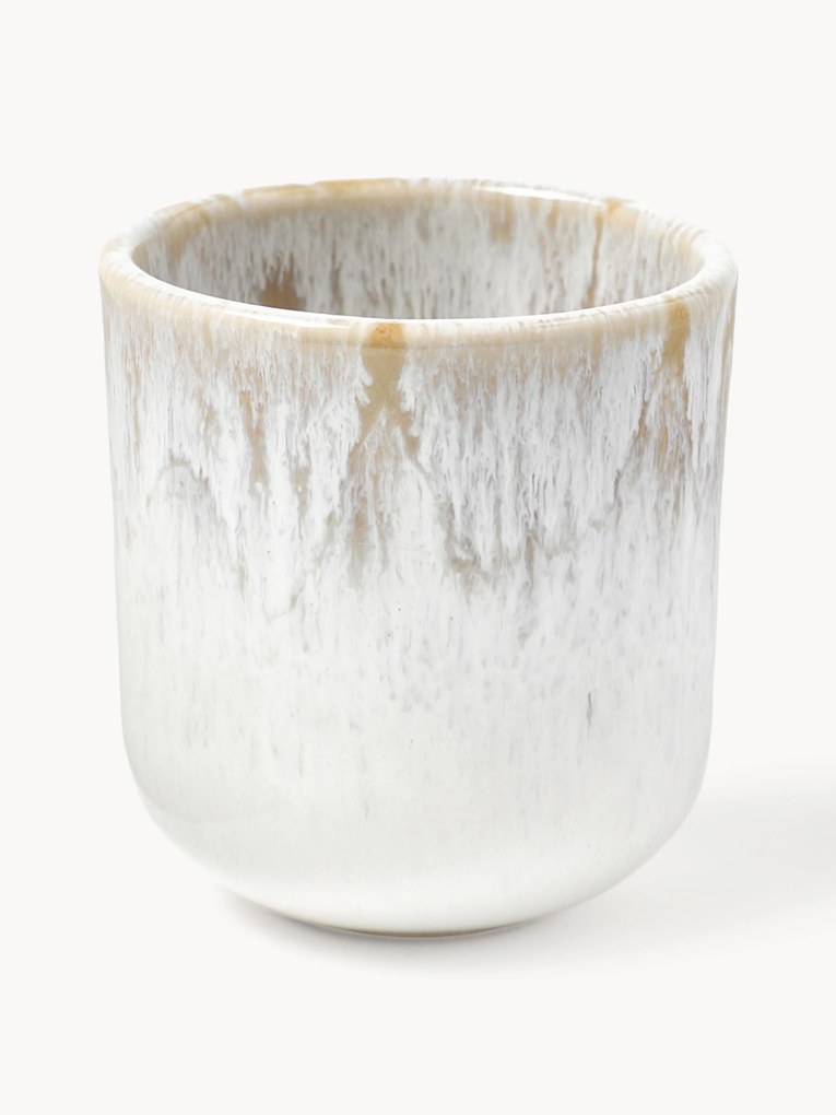 Handmade Espresso Cups Danza with Reactive Glaze, Set of 4