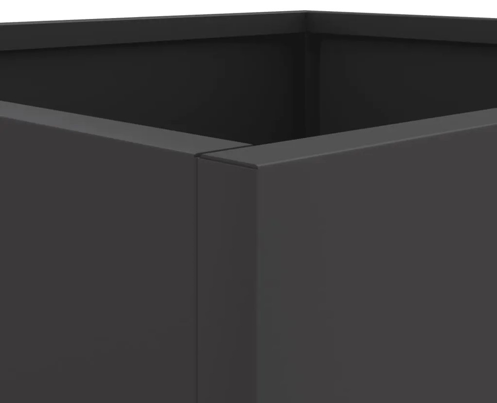 Vasos/floreiras 2 pcs 42x40x39 cm aço preto