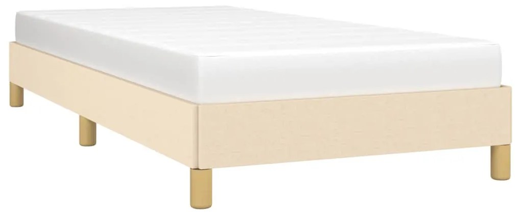 Estrutura de cama 90x190 cm tecido cor creme