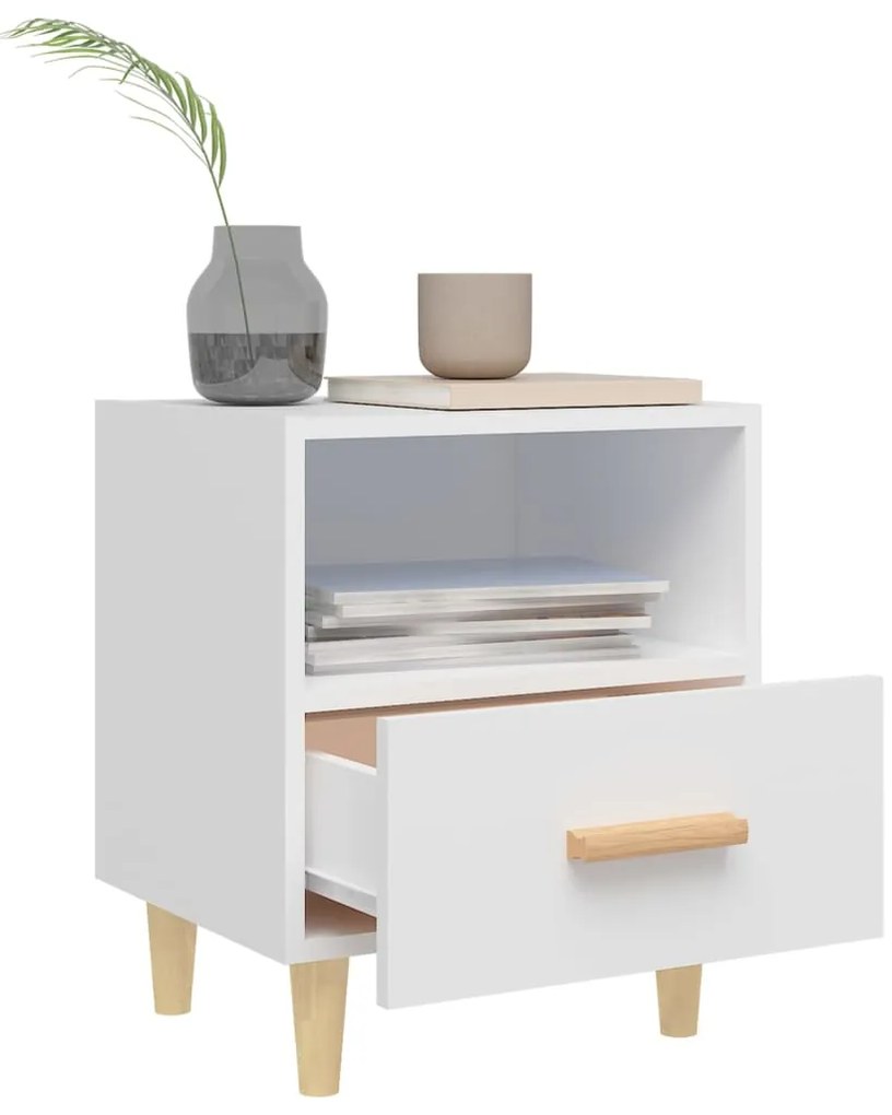 Mesas de cabeceira 2 pcs 40x35x47 cm branco