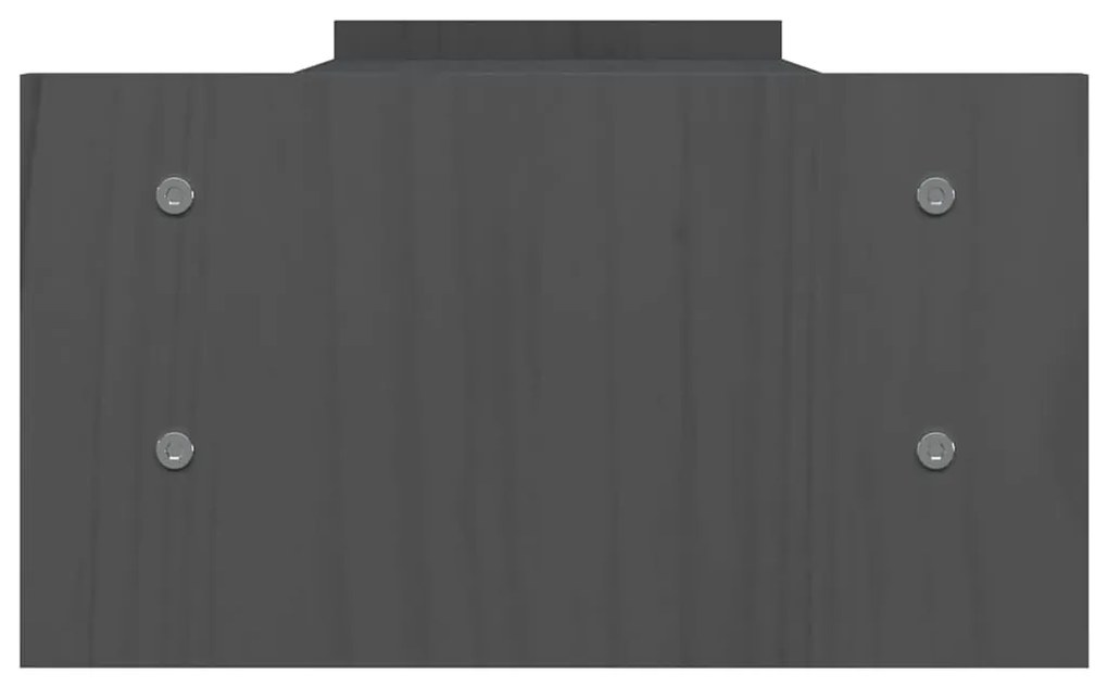 Suporte para monitor 100x27x15 cm madeira de pinho maciça cinza