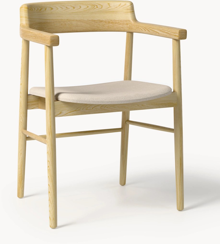 Cadeira de jantar em madeira de carvalho com braços Bohr