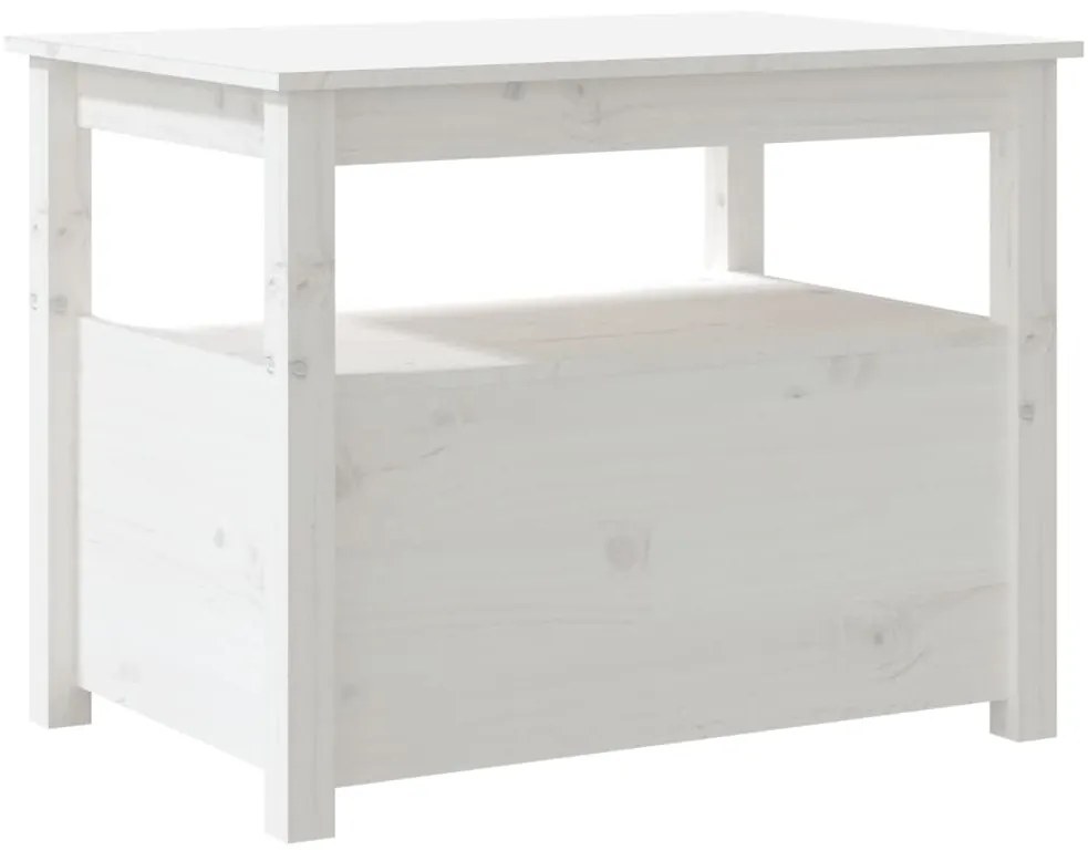Mesa de centro 71x49x55 cm pinho maciço branco