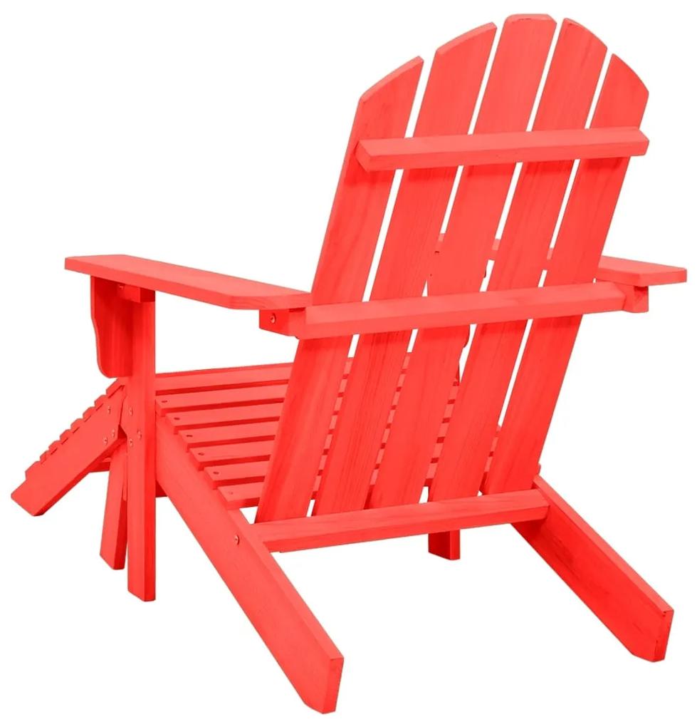 Cadeira Adirondack - Para Jardim com otomano - Em Abeto Maciço - 70x14
