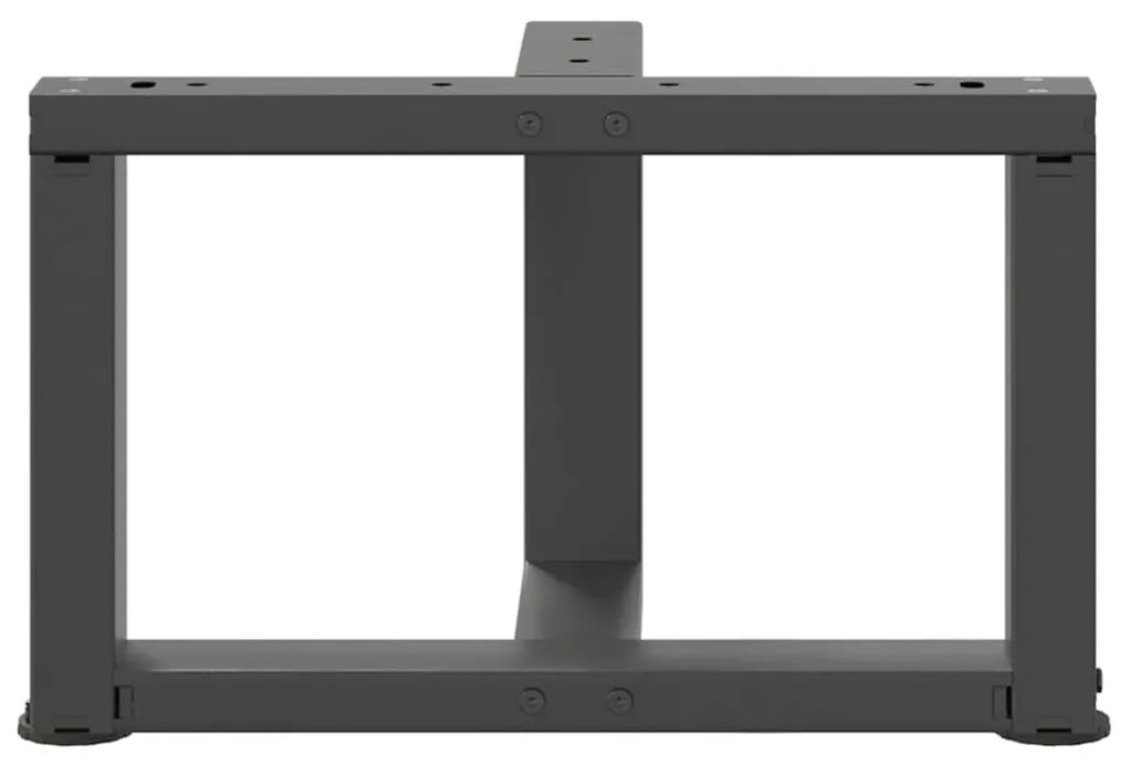 Pés para mesa de centro em forma de T, 2 peças, antracite, 40x25x(30-3