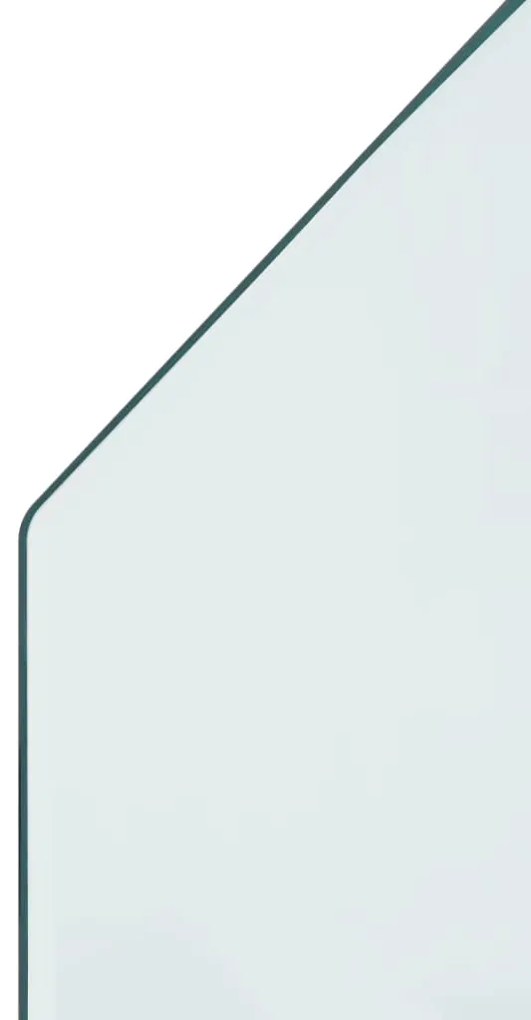Placa de vidro para lareira hexagonal 100x50 cm