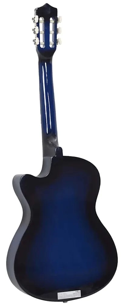 12 pcs conjunto de guitarra clássica com 6 cordas 38" azul