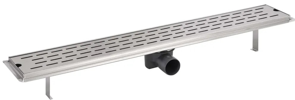 Dreno de chuveiro linear linhas 830x140 mm aço inoxidável