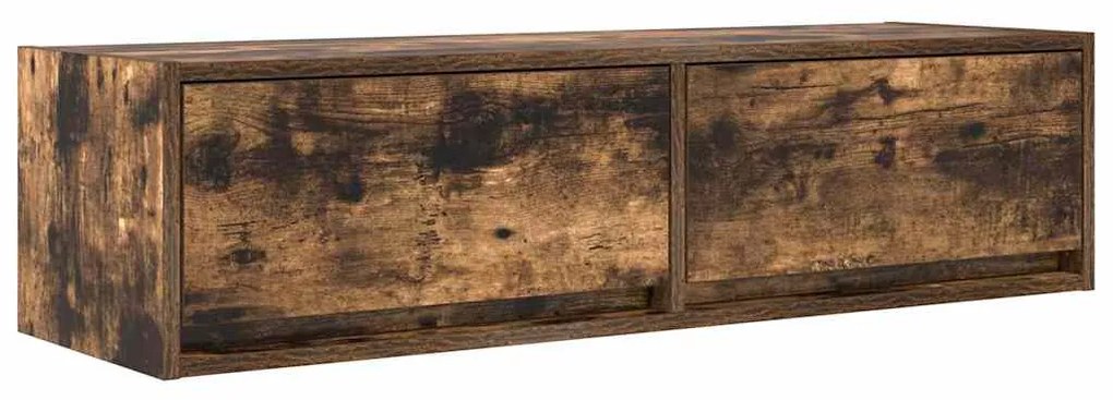 Armário de TV vidaXL Carvalho Fumê 100x31x25,5 cm Madeira de Engenhari