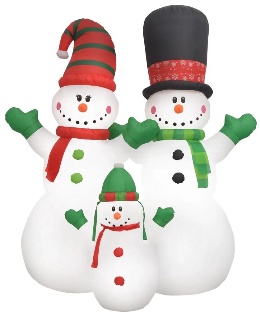 Família de bonecos de neve insufláveis de natal LED IP44 240 cm