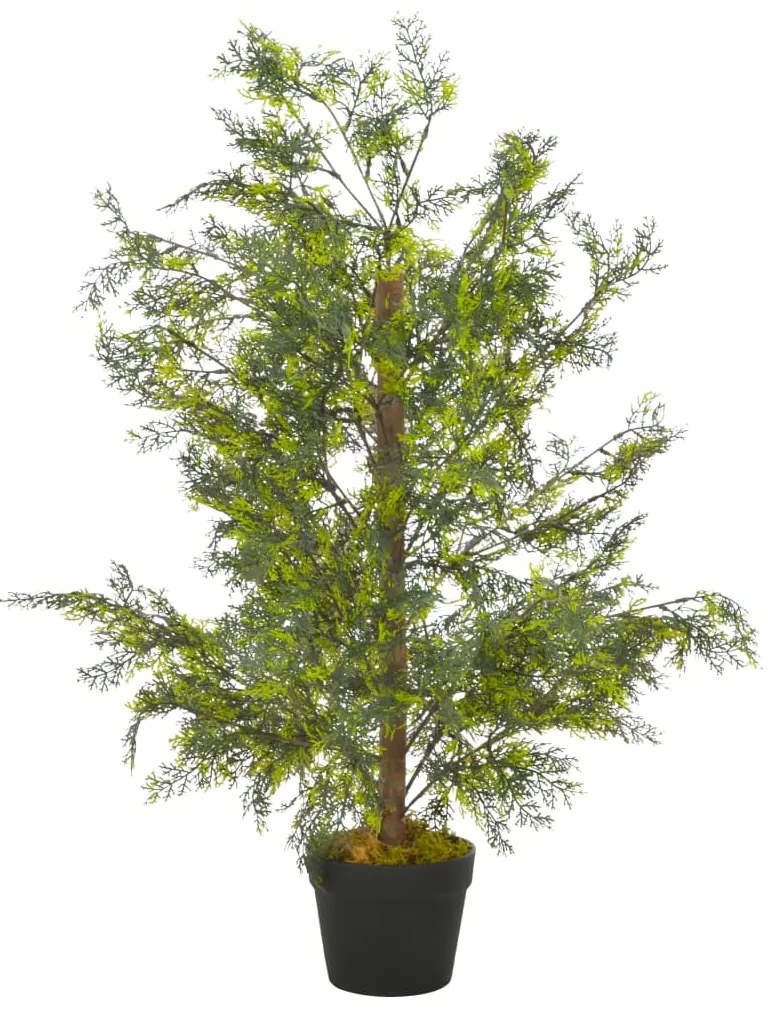 vidaXL Planta cipreste artificial com vaso 90 cm verde