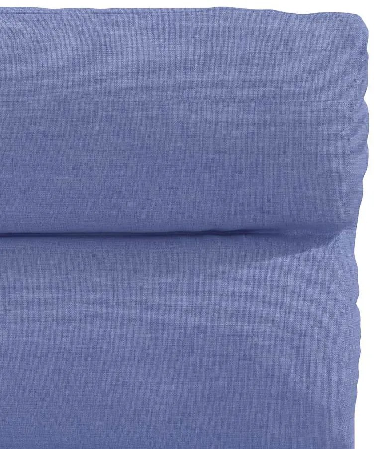 Cadeiras de jantar 4 pcs Jeans Tecido Azul