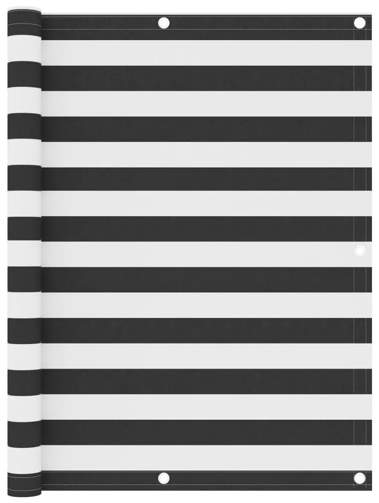 Tela de varanda 120x400 cm tecido Oxford antracite e branco