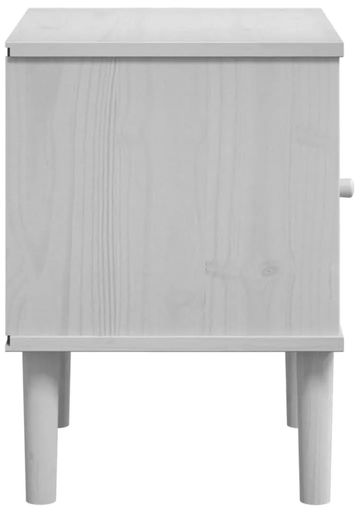 Mesa de cabeceira SENJA 40x35x48 cm pinho maciço branco