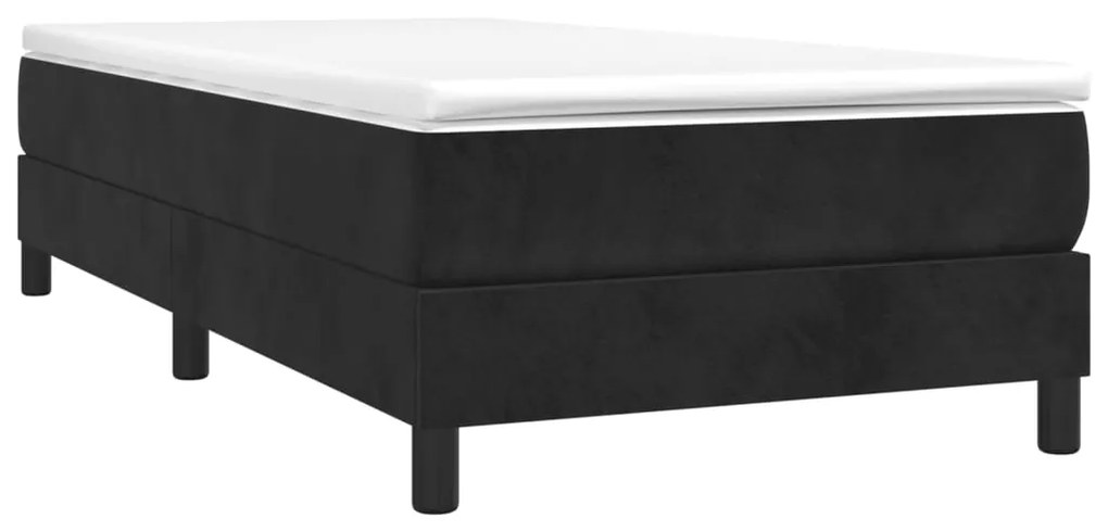 Estrutura de cama 80x200 cm veludo preto