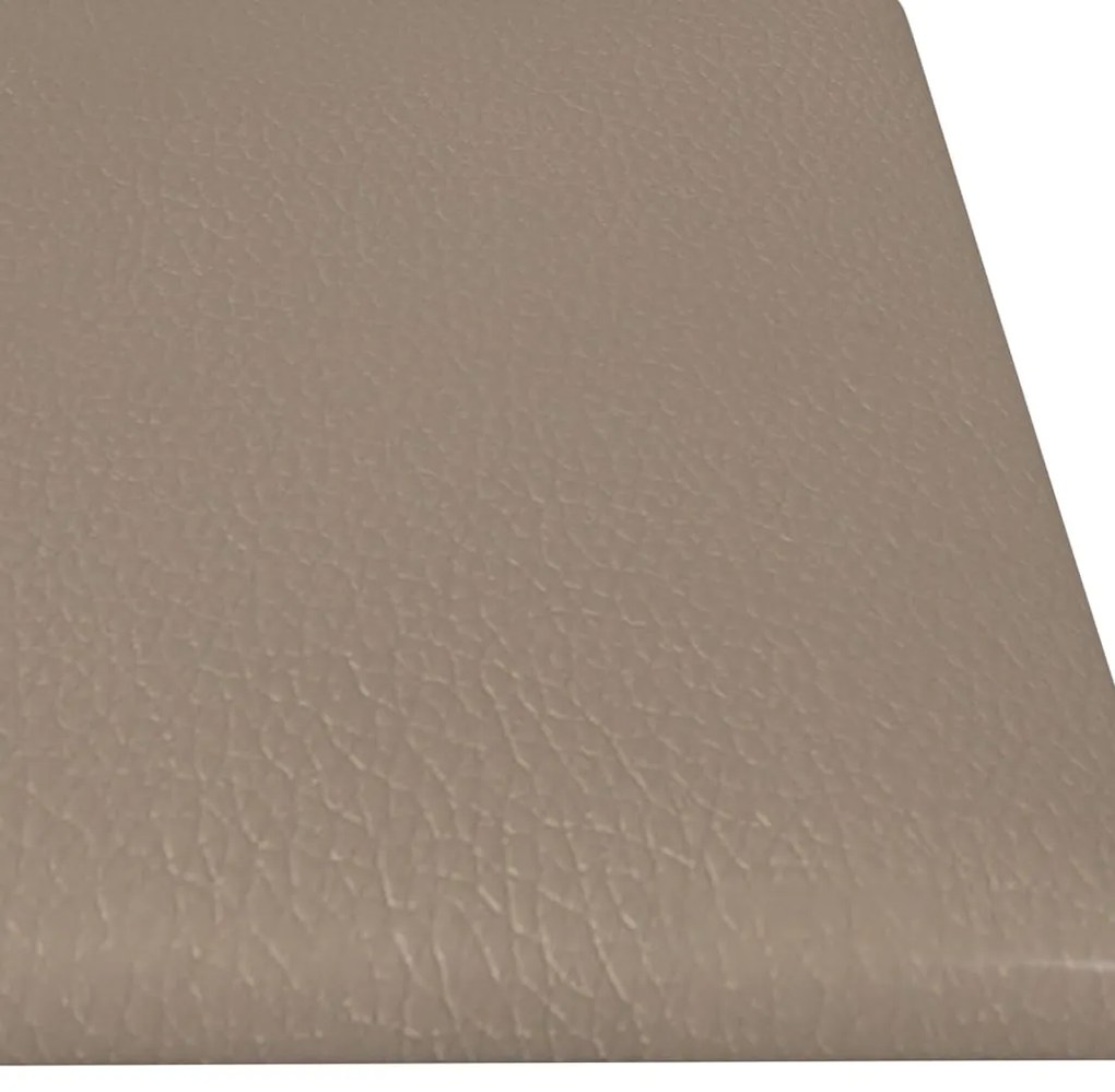 Painel parede 12pcs 60x15cm couro artificial 1,08 m² cappuccino