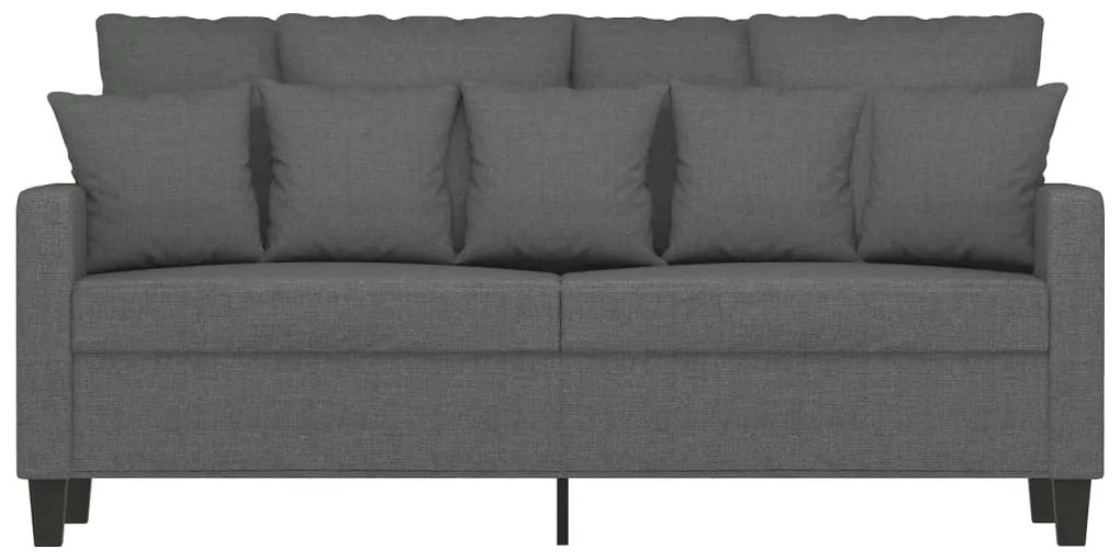 Sofá de 2 lugares em tecido 140 cm cinzento-escuro
